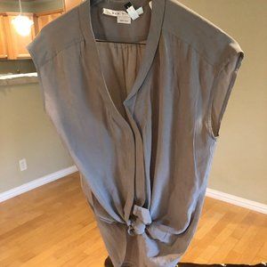 100% Silk MAX STUDIO Top with Tie Bottom - Size S - LIKE NEW!!